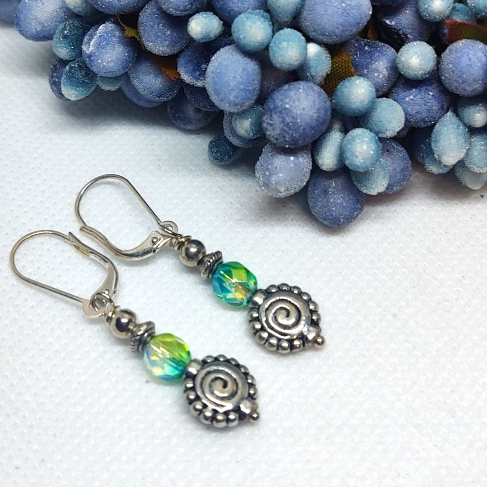 Silver-plated Leverback Earrings
